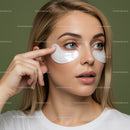 Young Woman Applying Eye Patches for Skincare Beauty Treatment