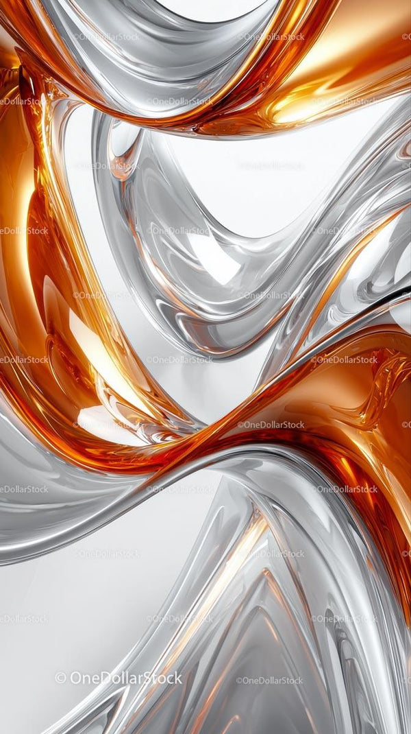Abstract Shiny Gold and Silver Fluid Metallic Background for Design