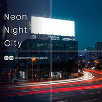 Neon Night City Lightroom presets cover preview