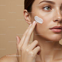 Close-Up of Woman Applying Sunscreen on Face for Skin Protection