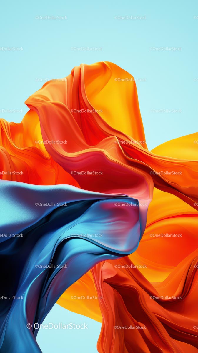 Vibrant Abstract Fabric Waves for Modern Creative Designs