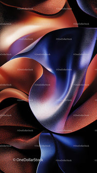 Abstract Flowing Silk Ribbons in Vibrant Colors
