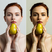 Before and after Cinematic Low Light Portrait Lightroom preset edit