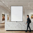 Modern Art Gallery Interior with Blank Poster Display