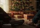 Cozy Christmas Morning with Presents Under Tree