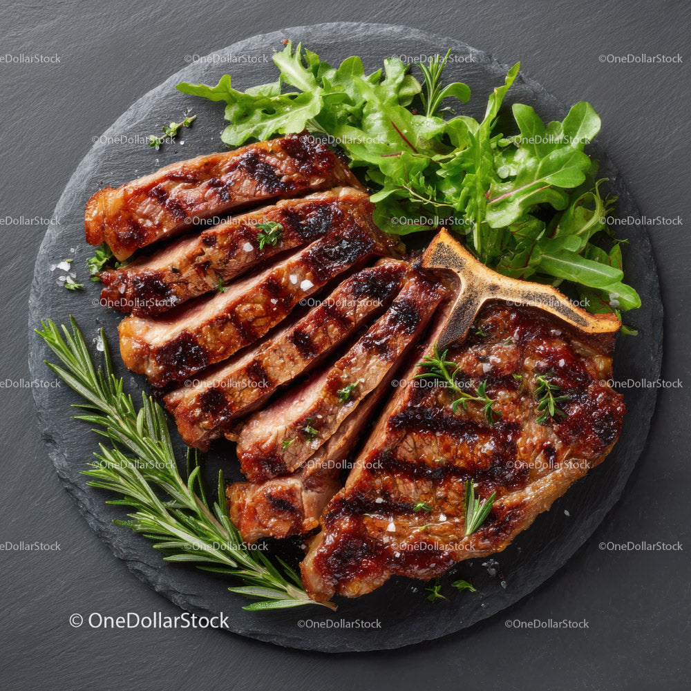 Herb-Garnished Grilled Chicken Breast with Fresh Greens
