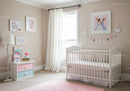 Bright Nursery with Baby Crib Wall Art and Soft Decor