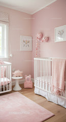 Cute Baby Nursery with Pink Walls and Soft Decor