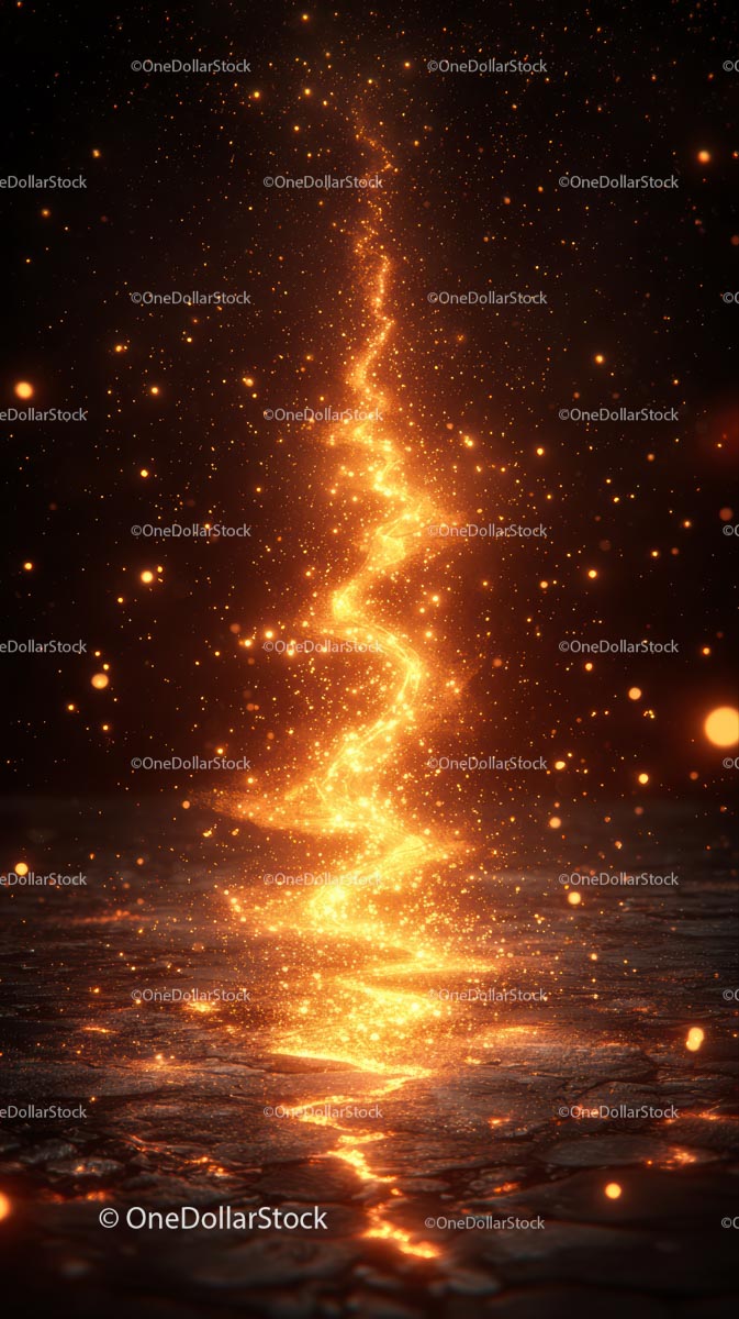 Vivid Spiral Galaxy with Bright Stars in Deep Space Scene