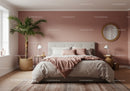 Elegant Bedroom with Pink Walls and Cozy Bedding