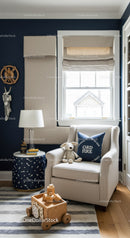 Modern Nursery Room with Cozy Armchair and Toys in Stylish Home Decor