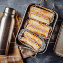 Ham and Cheese Club Sandwich in Aluminum Foil Lunch Box