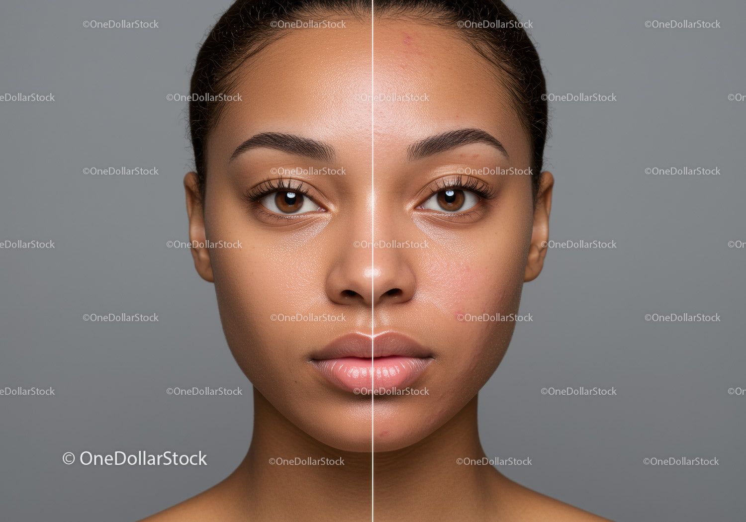 Beautiful Woman with Smooth Skin and Natural Beauty