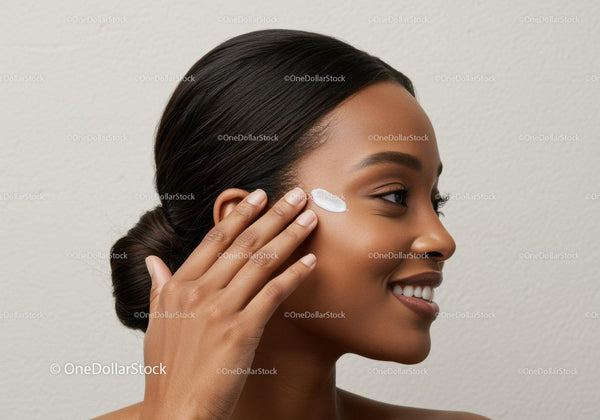 Woman Applying Face Cream for Skincare Routine
