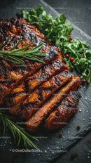 Herb-Garnished Grilled Chicken Breast with Fresh Greens