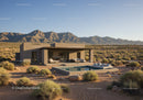 Modern Desert House with Outdoor Pool and Mountain View