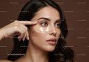 Young Woman Applying Under Eye Patches for Skin Rejuvenation