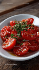 Delicious Cherry Tomato Toast with Fresh Herbs in Outdoor Setting