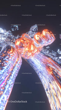 Vibrant Glass and Crystal Ice Sculptures with Illuminating Effect