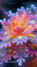 Vivid Orange and Blue Nudibranch Sea Slug on Coral Reef