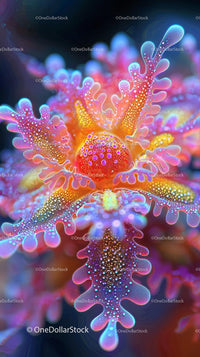 Vivid Orange and Blue Nudibranch Sea Slug on Coral Reef