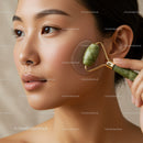 Close-Up of Woman in Skincare Routine Using Jade Roller