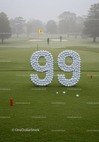 Golf Course Number Ninety Nine Made of Golf Balls