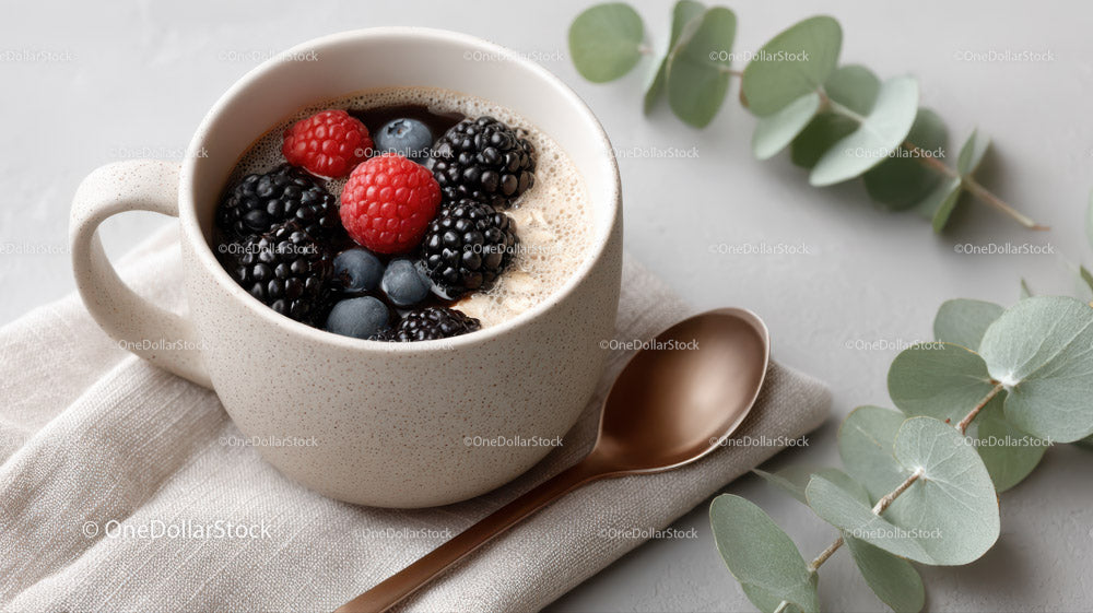 Berry Smoothie with Blackberries Raspberries and Blueberries