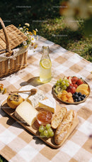 Fresh Cheese and Fruit Picnic on Sunny Day