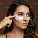 Woman Applying Under Eye Patches in Facial Care Routine
