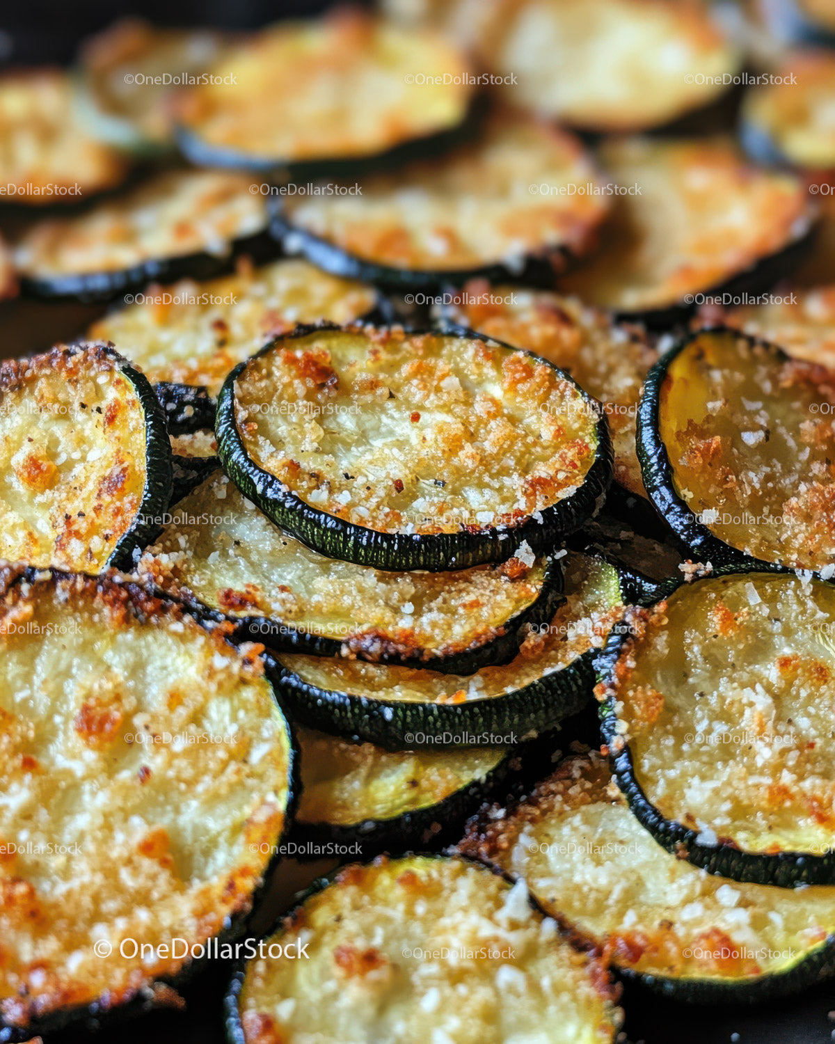 Cheesy Baked Zucchini Slices with Golden Crispy Topping