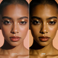 Before and after Cinematic Portrait LUT Pack effect