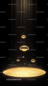 Glowing Planets and Stars in a Futuristic Space Scene
