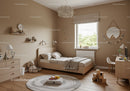 Cozy Scandinavian Children's Bedroom with Wooden Furniture and Natural Light