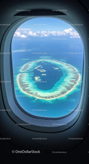 Aerial View of Maldives Archipelago with Blue Waters and Coral Reefs