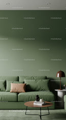 Stylish Green Sofa and Cozy Living Room Decor