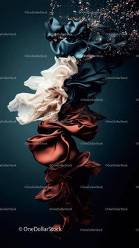 Colorful Satin Scarves Flowing in Artistic Textile Composition