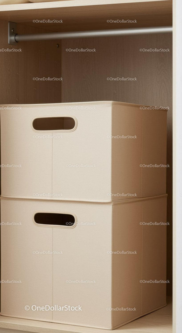 Beige Fabric Storage Drawers for Closet Organization and Tidy Home