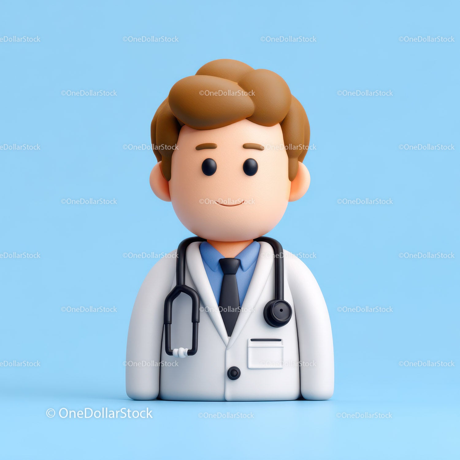 Friendly Doctor Figurine with Stethoscope for Healthcare Professionals (52 Images)