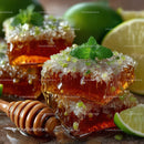 Delicious Honey with Lime and Mint Garnish for Culinary Delights