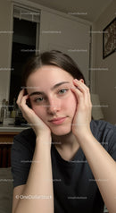 Young woman posing at home in casual setting