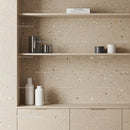 Stylish Modern Shelves with Terrazzo Background for Interior Design