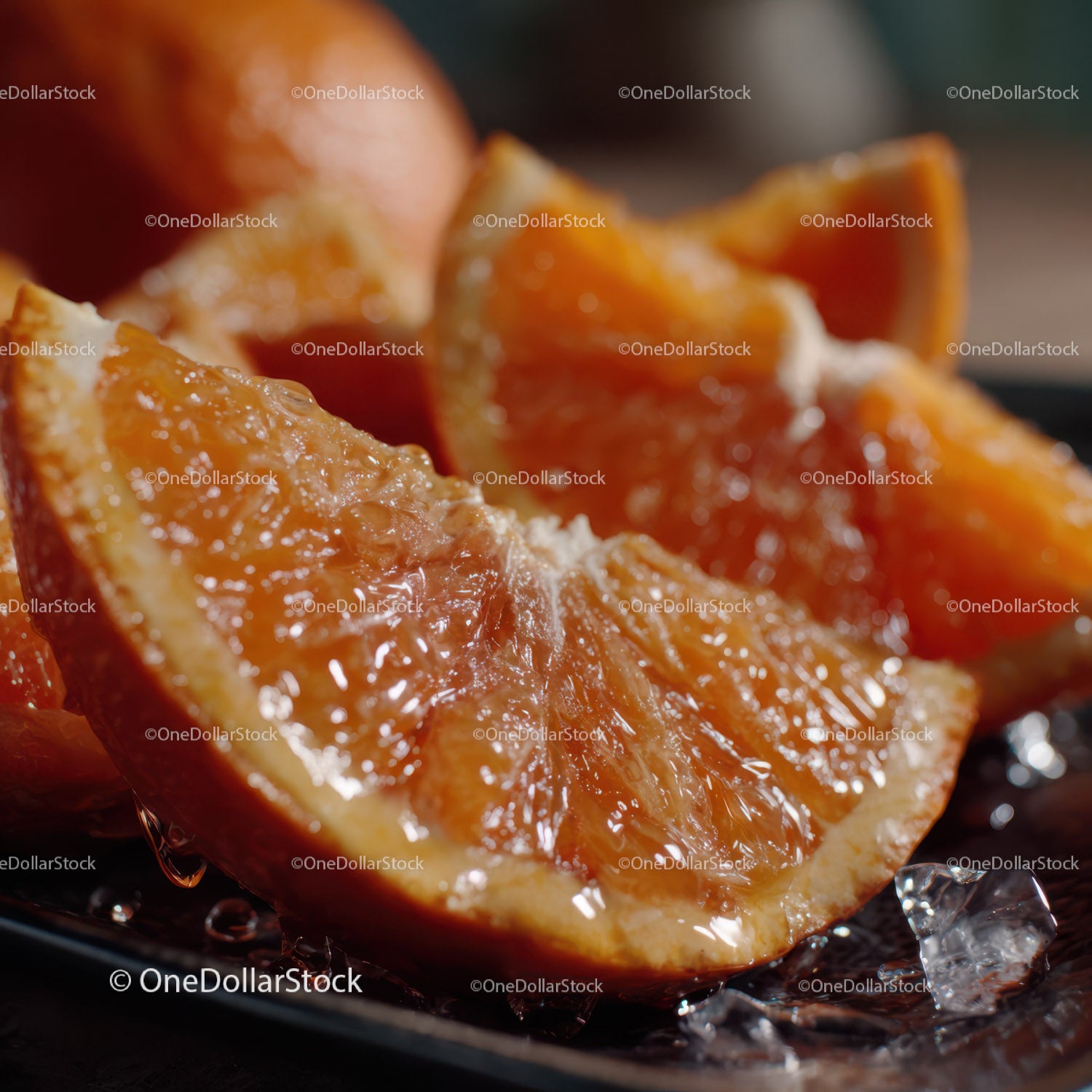 Juicy Fresh Orange Slices with Vibrant Color and Texture