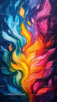 Vibrant Colorful Abstract Swirl Art for Creative Design
