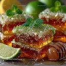 Refreshing Mint and Lime Gelatin Dessert with Honey Drizzle