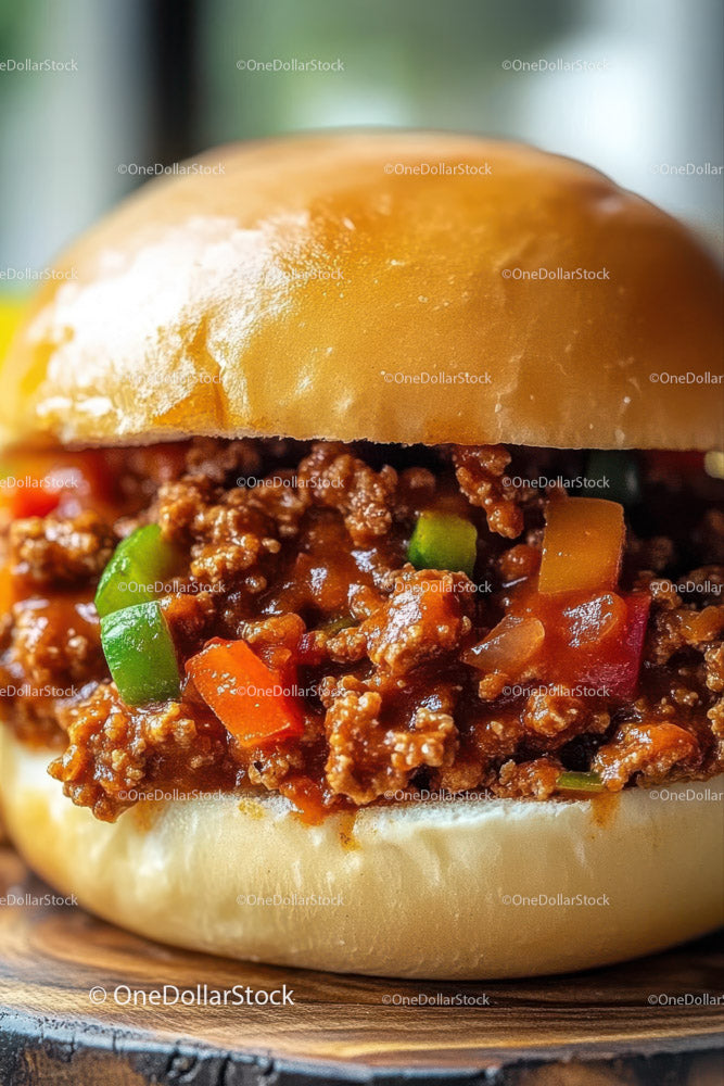 Soczysty burger wołowy ze świeżymi warzywami w miękkiej bułce