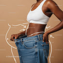 Progressive Body Transformation of a Woman in Casual Sportswear