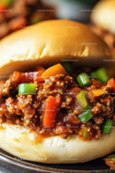 Juicy Beef Burger with Lettuce Tomato and Spicy Sauce