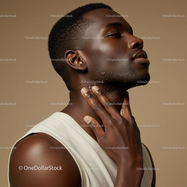 Elegant Male Portrait with Stylish Hair and Confident Expression