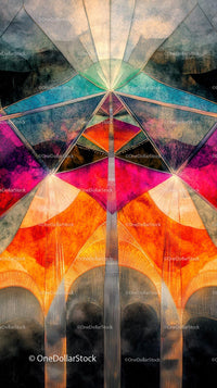 Colorful Kites with Geometric Patterns for Festival Celebration